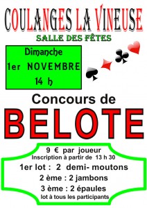 affiche concours de belote coulanges 2015 A4