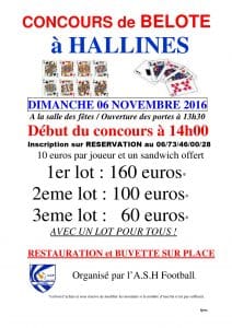 affiche TOURNOI de Belote à HALLINES 06 NOVEMBRE 2016-page-001