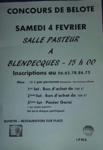 Affiche du Concours de belore le 4 février 2017 à Blendecques - Pas de Calais