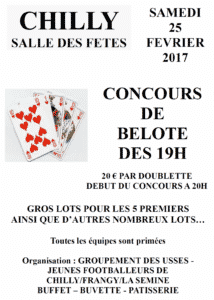 AFFICHE concours BELOTE gc usses 2017